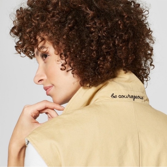 A New Day Tan Sleeveless Trench Coat - Picture 4 of 6